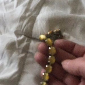 Yellow Beaded Double Clasp Bracelet